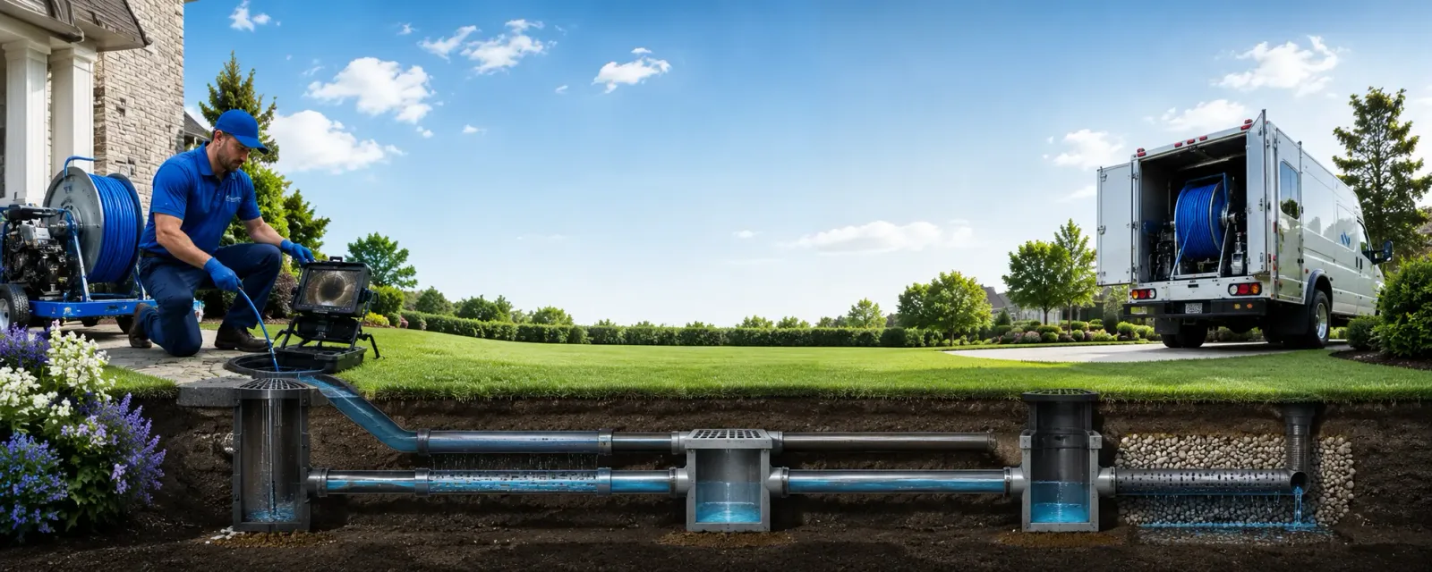 Outdoor drain cleaning information for Upperglade, WV